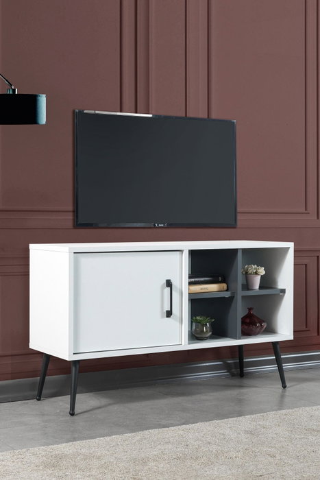 Hanah Home Şile 3112 Soporte para TV Blanco y Antracita Hanah Home Şile 3112 Soporte para TV Blanco y Antracita